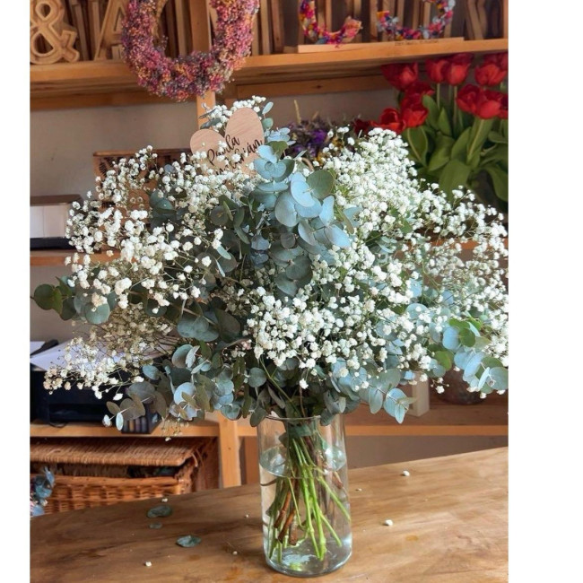 Ramo Eternidad de Eucalipto y Paniculata | Hazlo tú mismo con flores nacionales