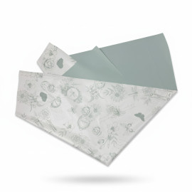 Papel envoltorio ramo satinado verde y estampado