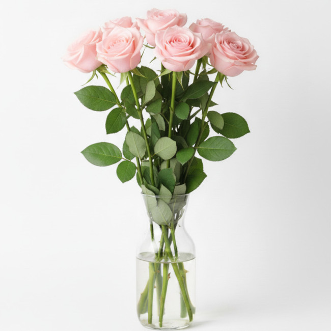 Ramo de 12 Rosas Rosas de 60 cm | Ideal para Todos los Santos