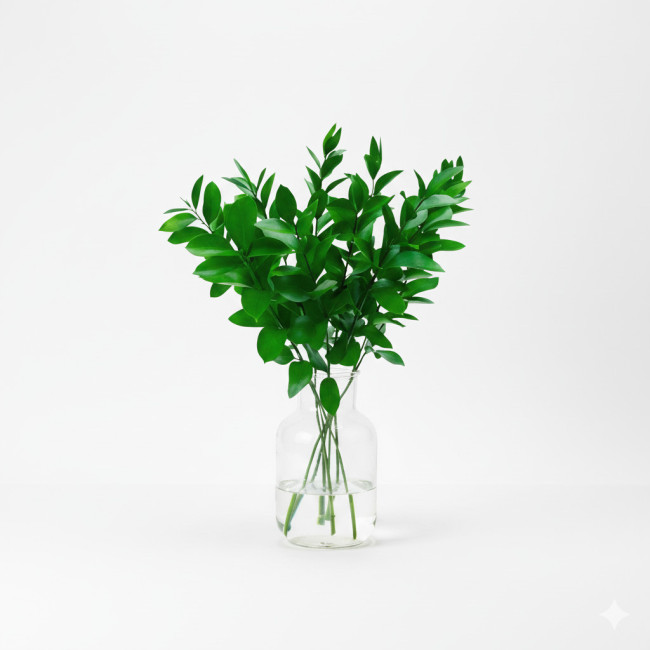 **Ruscus Verde de Chipiona (5 Tallos) | Follaje Ideal para Arreglos de Todos los Santos**