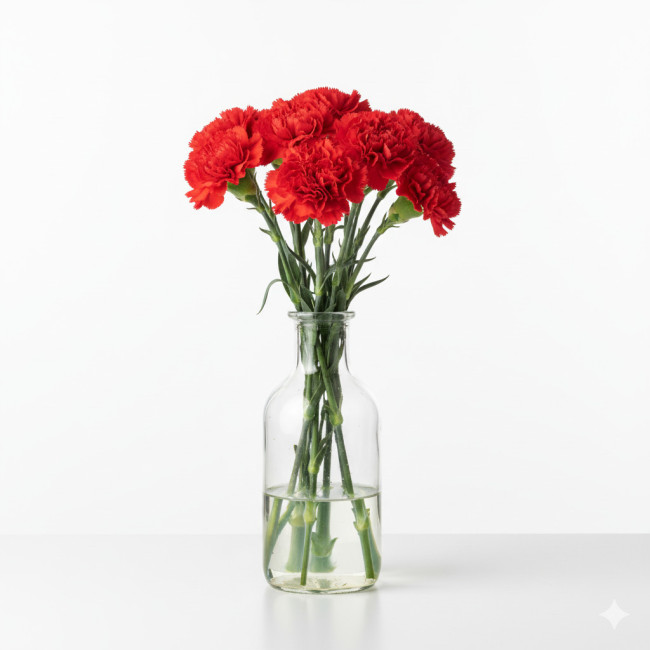**Clavel Rojo (10 Tallos) | Flor Tradicional para Todos los Santos**