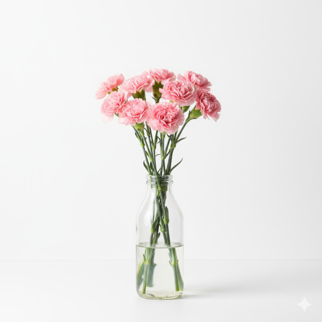 **Clavel Rosa (10 Tallos) | Flor Tradicional para Todos los Santos**