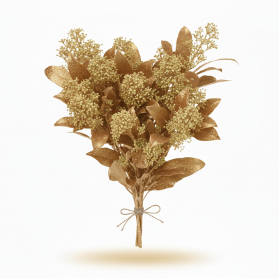 **Skimmia Champagne| Bayas Decorativas para Navidad Natural**