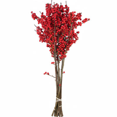 Ilex con Bayas Rojas | Decoración Navideña Tradicional y Natural